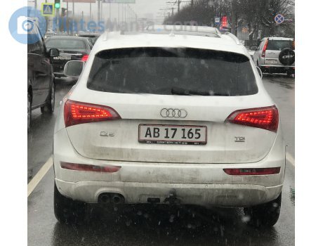 AB 17165, Audi Q5 , Номер Дании