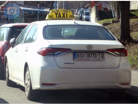 BG 18770-TX, Toyota Corolla (Белград) Номер Сербии