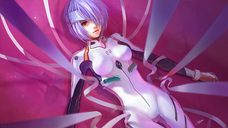 Обои на рабочий стол Рей Аянами / Ayanami Rei из аниме Евангелион /  Evangelion, обои для рабочего стола, скачать обои, обои бесплатно