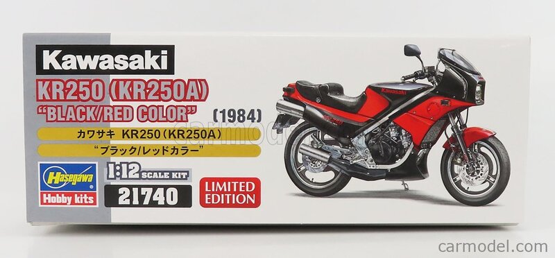 HASEGAWA 21740 Escala 1/12 | KAWASAKI KR250 MOTORCYCLE 1984