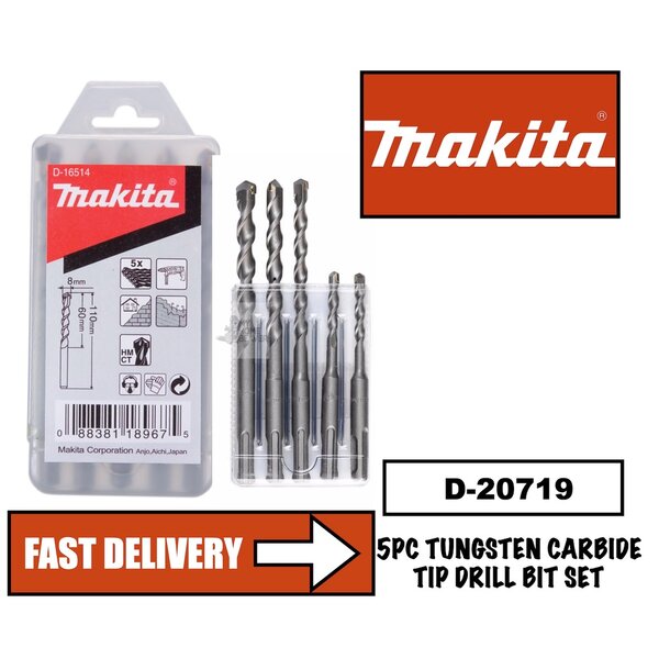 Industrial Power Tools Makita Professional Power Tools 5 Piece Masonry  Drill Bit Set D-20719 Business, Office & Industrial DA7896507