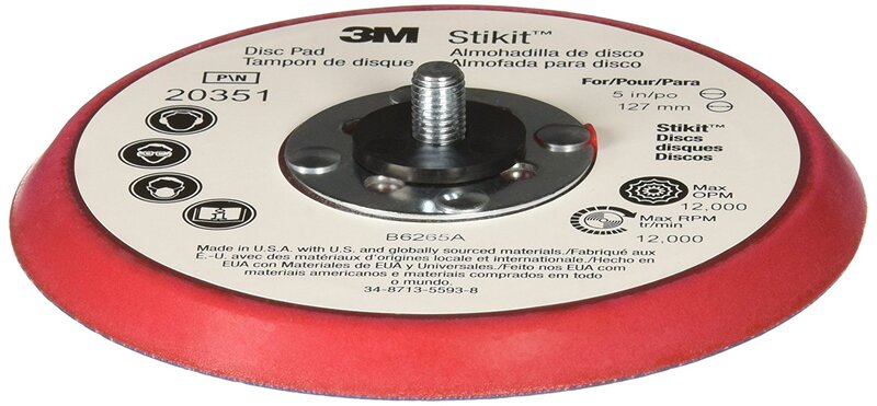 3M 20351 Back Up Pad Stikit 3/8" x 5" Diameter 51141203515 | eBay