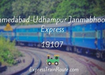 Ahmedabad-Udhampur Janmabhoomi Express - 19107 Route, Schedule, Status &  TimeTable