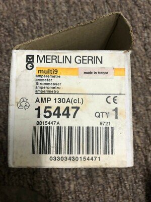 Schneider Merlin Gerin 15447 analog ammeter multi 9 scale 0-130A Amp Meter  | eBay