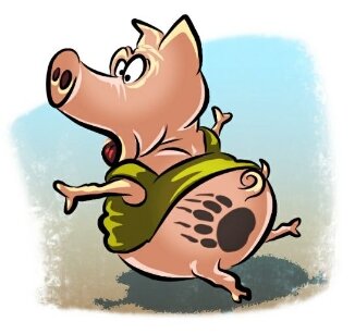 Пятачок и мёд. - Стихи про свиней, шутки на Год Свиньи- Стихи про мед,  пчёл, на медовый спас- Смешные стихи- Клементина™- ХОХМОДРОМ