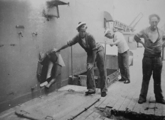 15” shell exit hole on a French battleship Dunkerque at Mers El Kébir after  the RN Attack on July 3, 1940. : FrenchMilitary