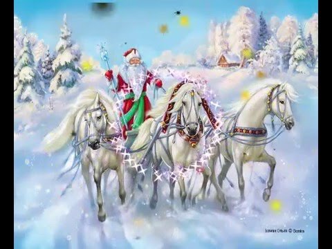 ФУТАЖ - НОВОГОДНЯЯ ТРОЙКА ЛОШАДЕЙ - ДЛЯ ВИДЕОМОНТАЖА - YouTube
