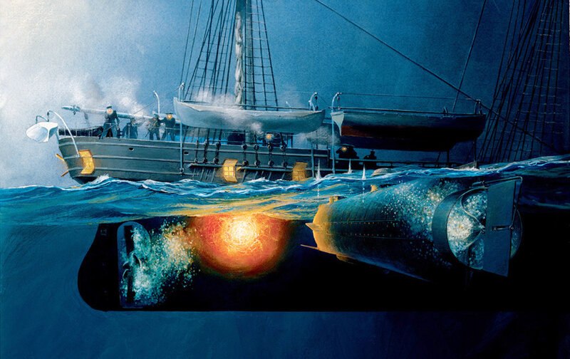 hl-hunley-civil-war-ship-sinks-housatonic