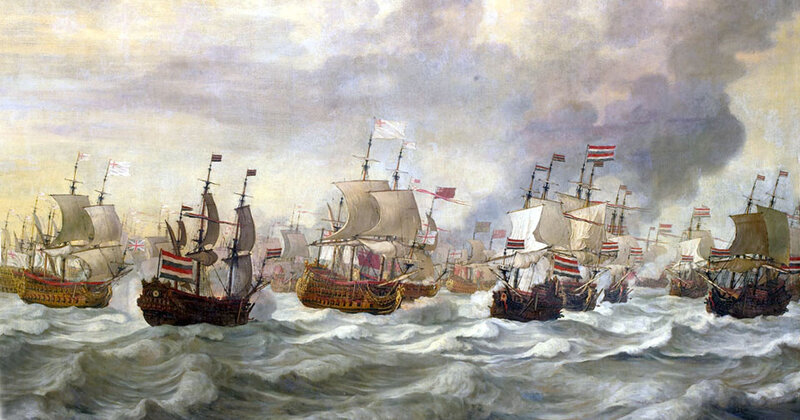 Four_Day_Battle_-_Episode_uit_de_vierdaagse_zeeslag_(Willem_van_de_Velde_I,_1693)