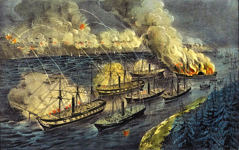 admiral-farraguts-fleet-engaging-the-rebel-batteries-at-port-hudson-march-14th-1863-by-currier-ives