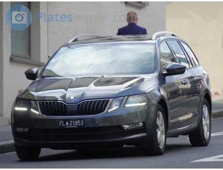 FL 21853, Skoda Octavia , License plate of Liechtenstein