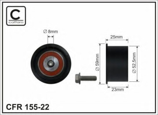 Купить 15522 CAFFARO - ролик направляющий ремня ГРМ Opel Astra G  1.4/1.6/1.8, Corsa C, Vectra C, Zafira Caffaro (ОЕ: 96413864, 9240033)