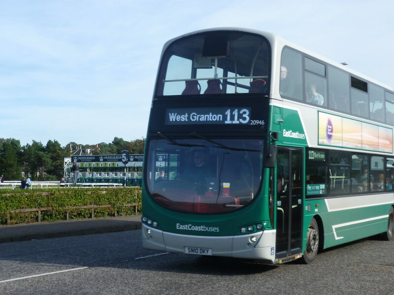 East Coast Buses 20946 passing Musselburgh Racecourse. | Flickr