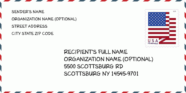 Индекс 5: 14545 - SCOTTSBURG, NY | Нью-Йорк Соединенные Штаты Индекс 5 Plus  4 ✉️