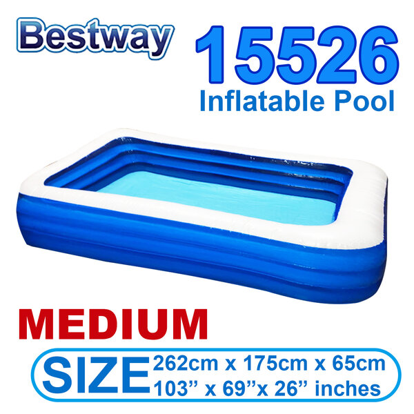 Bestway 15526 MEDIUM 3 LAYERED Inflatable Swimming Pool | Lazada PH