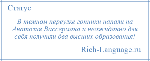 В темном переулке гопники напали на...