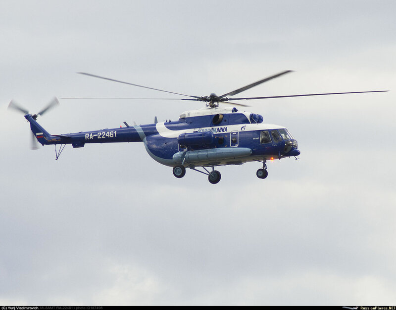 Фотография вертолёта · Миль · Ми-8АМТ · RA-22461 (зав.н. 8AMT00066433206U)  · Газпром ✈ russianplanes.net ✈ наша авиация