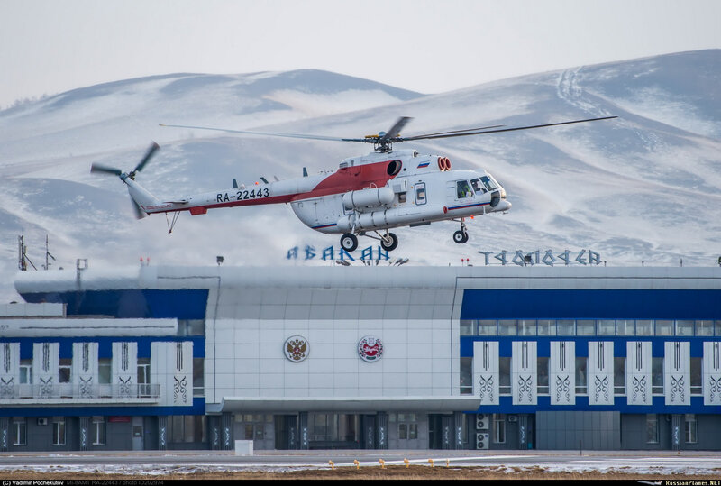 Фотография вертолёта · Миль · Ми-8АМТ · RA-22443 (зав.н. 8AMT00643073109U)  · Абакан Эир ✈ russianplanes.net ✈ наша авиация