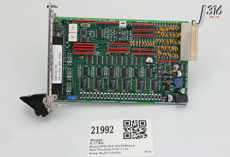 21992 APPLIED MATERIALS PCB, CARD DEVICENET DIGITAL I/O CONTROLLER… –  J316Gallery