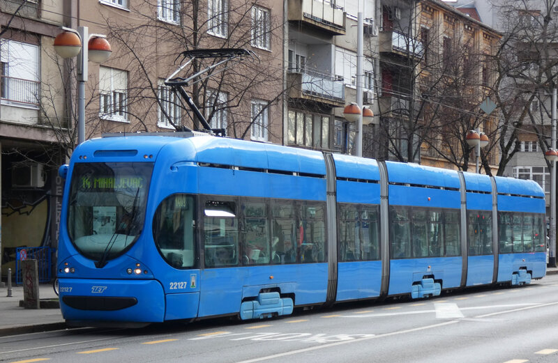 Загреб, Končar TMK 2200 № 22127 — Фото — Городской электротранспорт