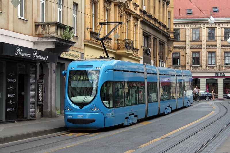 Загреб, Končar TMK 2200 № 22116 — Фото — Городской электротранспорт