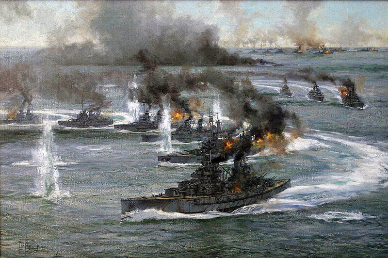 1-German-Battleships-turn-away-on-coming