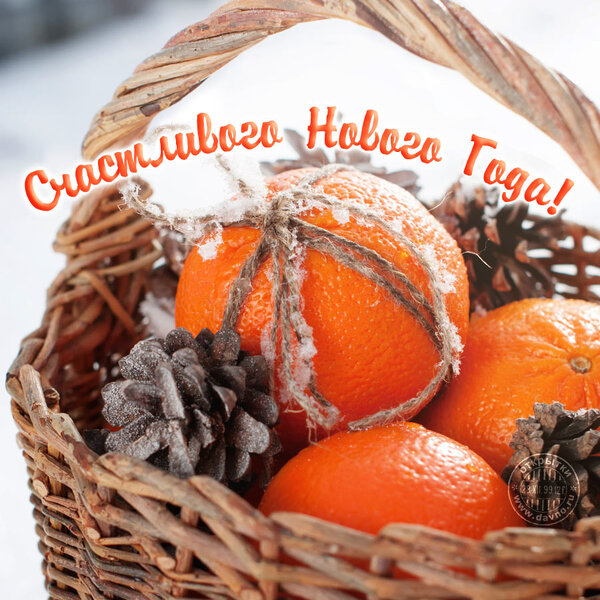 Корзинка с мандаринами - скачайте на Davno.ru