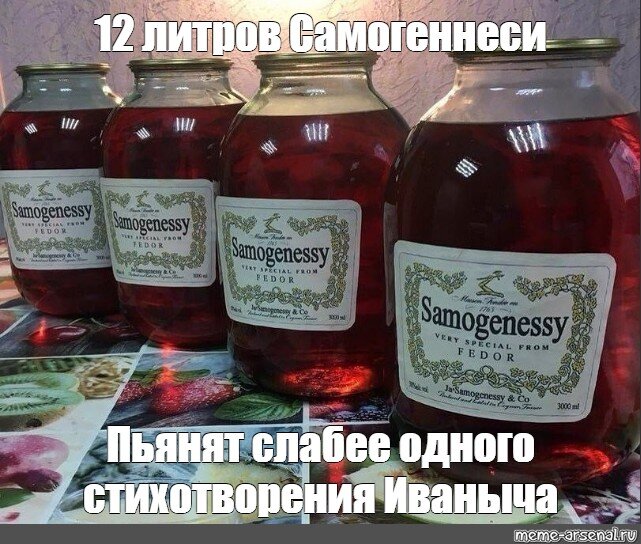 Мем: "12 литров Самогеннеси Пьянят слабее одного стихотворения Иваныча" -  Все шаблоны - Meme-arsenal.com