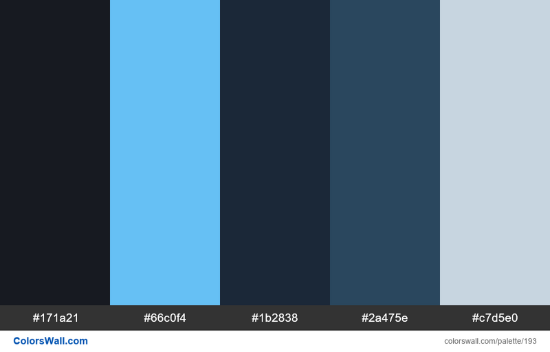 Steam colors palette #171a21, #66c0f4, #1b2838 | ColorsWall