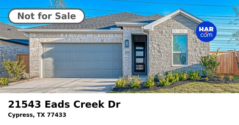 21543 Eads Creek Dr, CYPRESS, TX 77433 - HAR.com