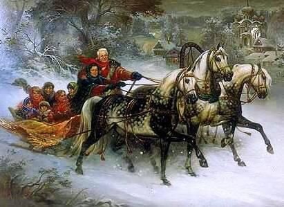 картинки дед мороз на тройке лошадей - Поиск в Google | Русское народное  искусство, Лошадиное искусство, Картины