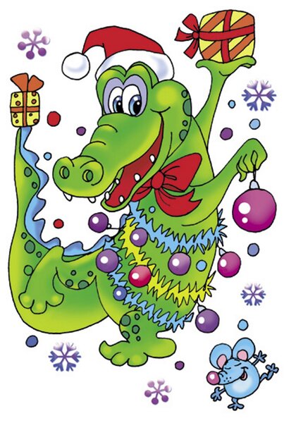 Новогодний Крокодил - картинка №10460 | Printonic.ru